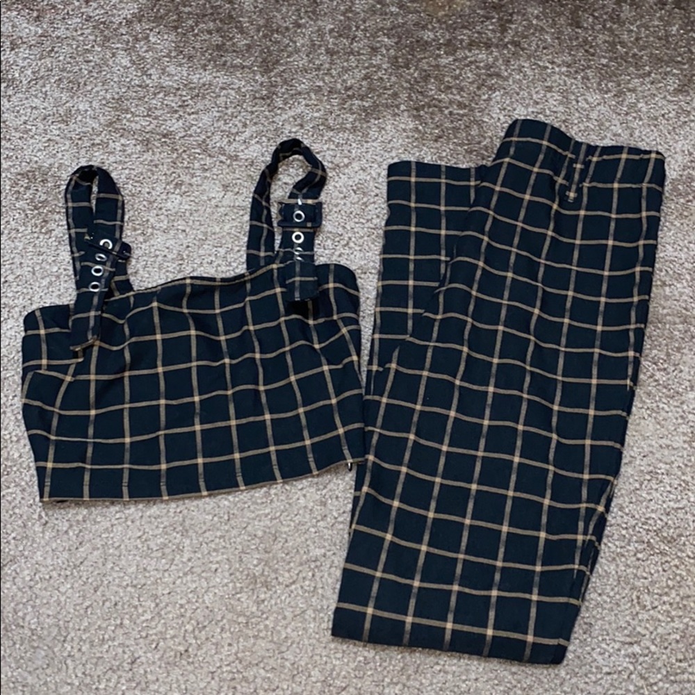 Two piece crop and pant set